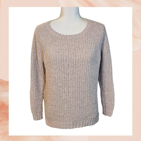 Light Pink Cable Knit Sweater - Picture 1 of 4